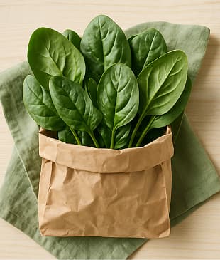Fresh spinach leaves