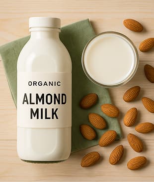 Almond milk bottle