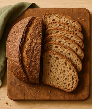 Wholegrain bread slices